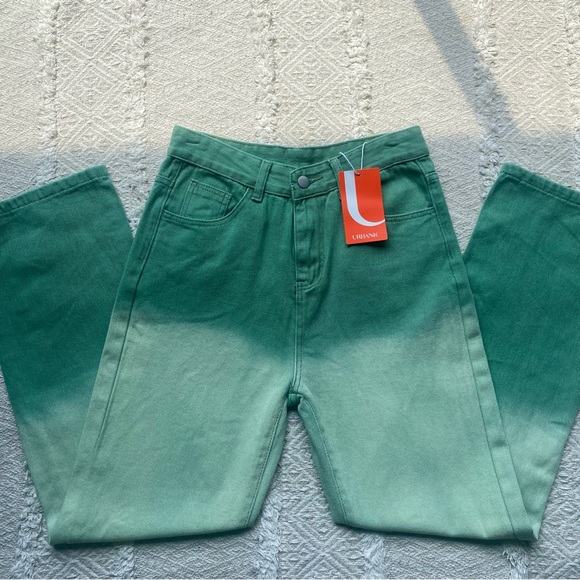 💚NWT Green Ombre Jeans 💚 - Picture 2 of 10